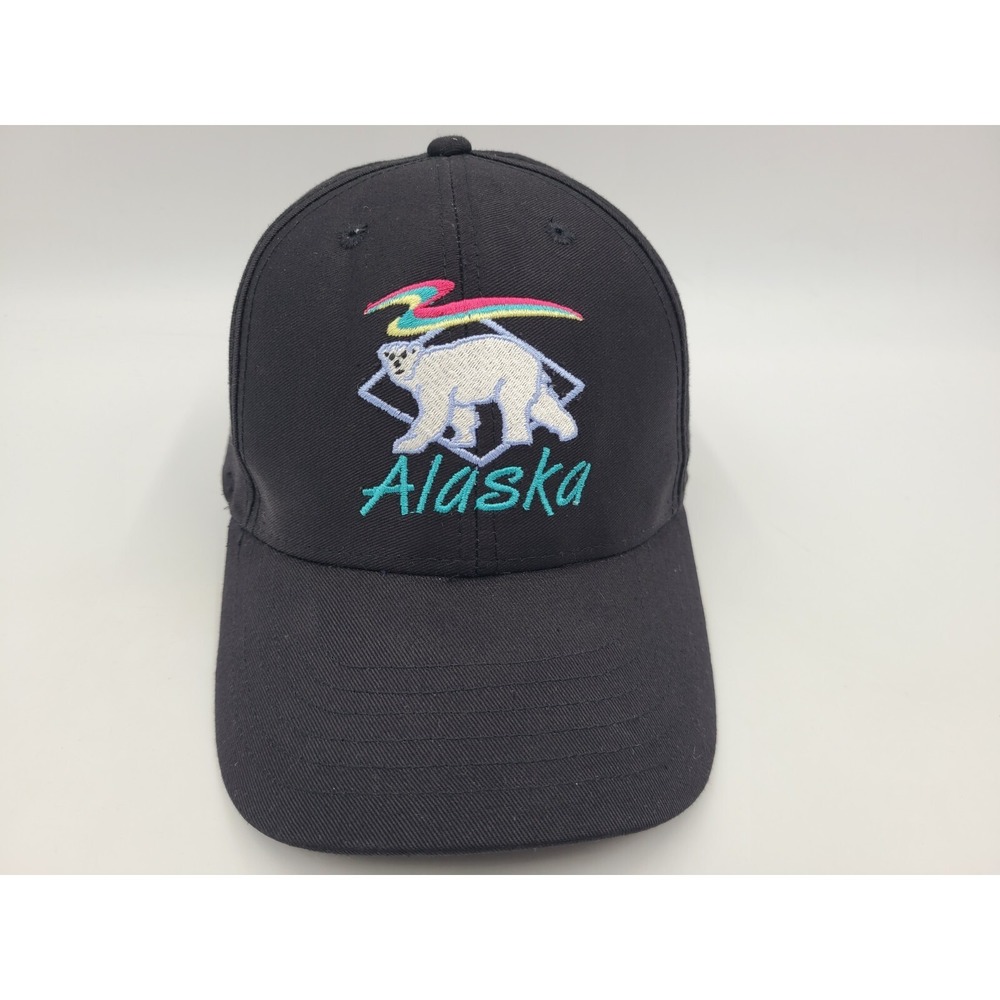Alaska Polar Bear Arctic Circle Snapback Hat Cap Baseball Dad Men Women Black